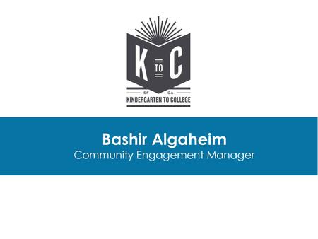 Bashir Algaheim Community Engagement Manager