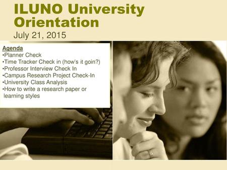 ILUNO University Orientation