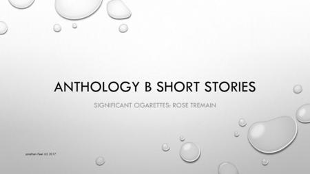 Anthology B Short Stories