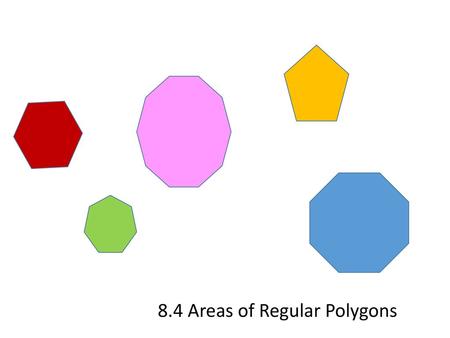 8.4 Areas of Regular Polygons