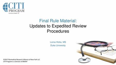 Updates to Expedited Review Procedures