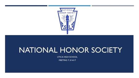 NATIONAL HONOR SOCIETY