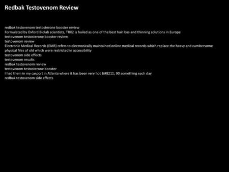 Redbak Testovenom Review