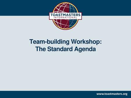 Team-building Workshop: The Standard Agenda