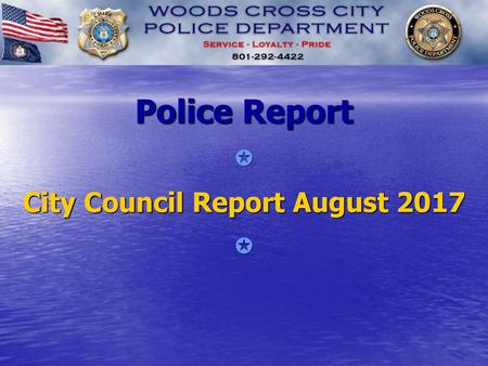 Police Report  City Council Report August 2017 