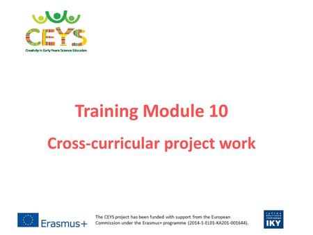 Training Module 10 Cross-curricular project work