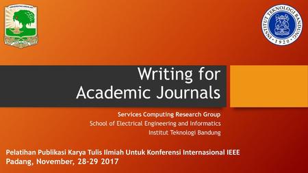 Writing for Academic Journals