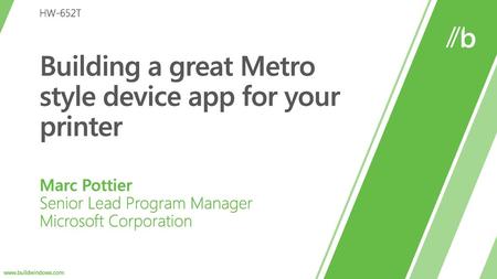 Building a great Metro style device app for your printer