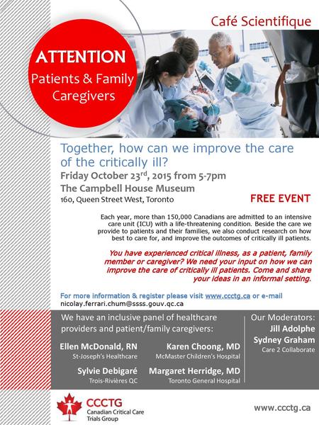 ATTENTION Café Scientifique Patients & Family Caregivers