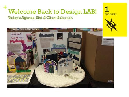 Welcome Back to Design LAB! Today’s Agenda: Site & Client Selection