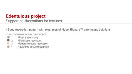 Edentulous project Supporting illustrations for lectures