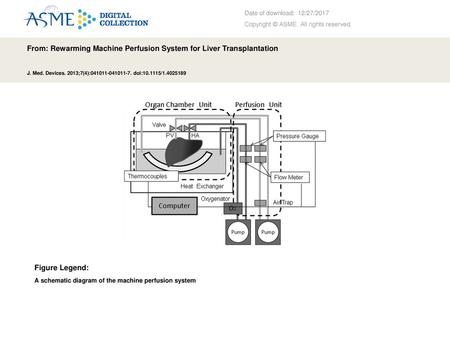 From: Rewarming Machine Perfusion System for Liver Transplantation