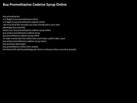 Buy Promethazine Codeine Syrup Online