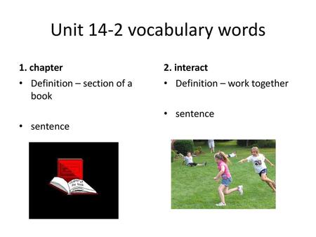 Unit 14-2 vocabulary words