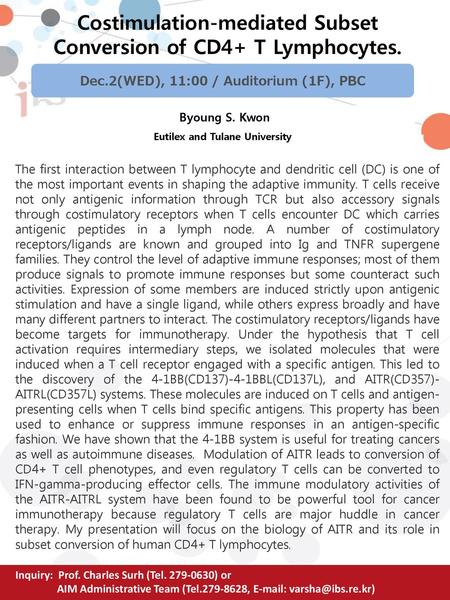 Costimulation-mediated Subset Conversion of CD4+ T Lymphocytes.