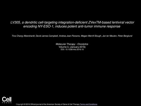 Molecular Therapy - Oncolytics