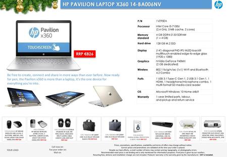 HP PAVILION LAPTOP X BA006NV