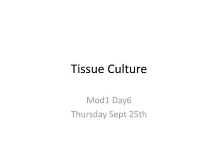 Mod1 Day6 Thursday Sept 25th