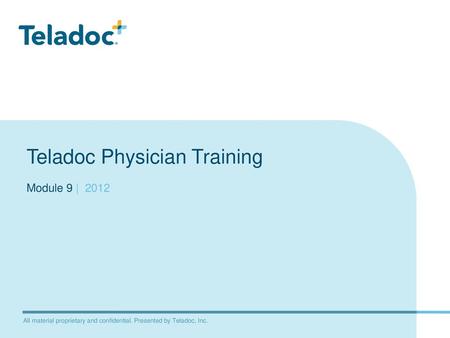 Teladoc Physician Training