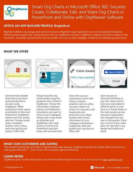 Smart Org Charts in Microsoft Office 365: Securely Create, Collaborate, Edit, and Share Org Charts in PowerPoint and Online with OrgWeaver Software OFFICE.