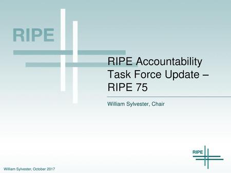 RIPE Accountability Task Force Update – RIPE 75