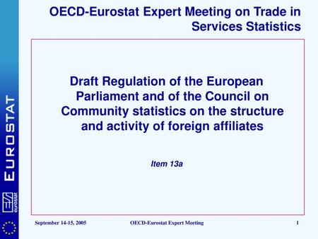 OECD-Eurostat Expert Meeting on Trade in Services Statistics