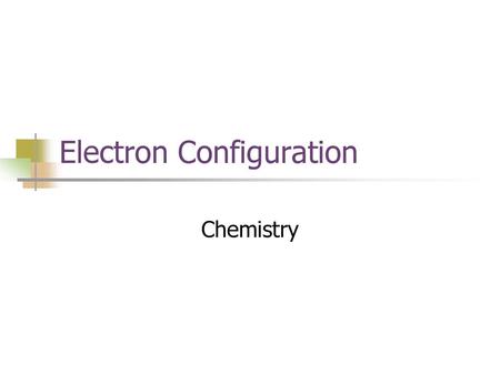 Electron Configuration