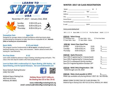 WINTER I CLASS REGISTRATION