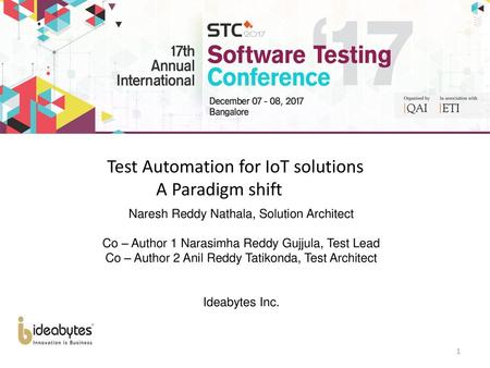 Test Automation for IoT solutions A Paradigm shift