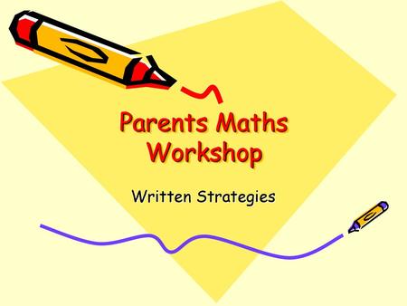 Parents Maths Workshop