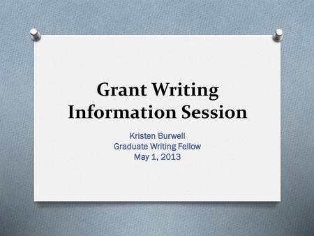 Grant Writing Information Session