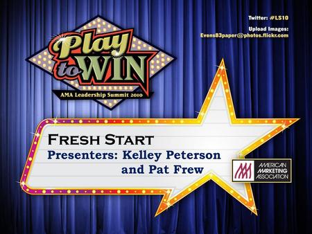 Fresh Start Presenters: Kelley Peterson and Pat Frew.