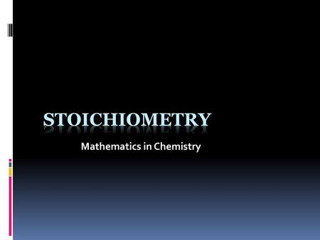 Mathematics in Chemistry