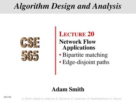 Algorithm Design and Analysis