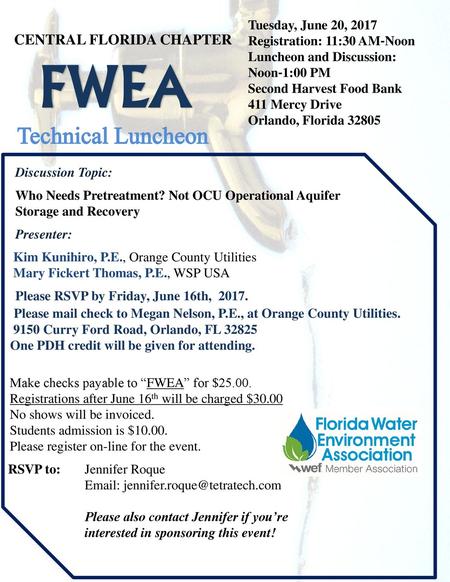 FWEA Technical Luncheon CENTRAL FLORIDA CHAPTER