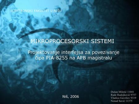 MIKROPROCESORSKI SISTEMI