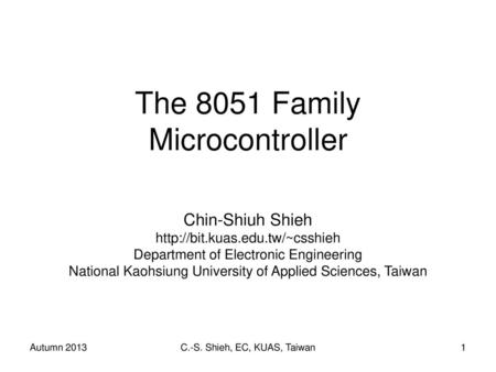 The 8051 Family Microcontroller