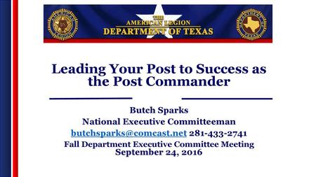 Leading Your Post to Success as the Post Commander