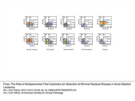 Image 1 Detection of minimal residual disease (MRD) in consecutive bone marrow (BM) samples from a patient with relapse (A) and a patient still in remission.