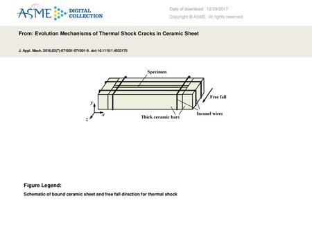 From: Evolution Mechanisms of Thermal Shock Cracks in Ceramic Sheet