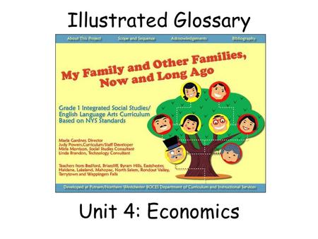 Illustrated Glossary Unit 4: Economics.