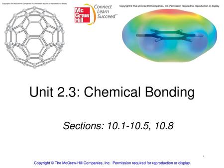 Unit 2.3: Chemical Bonding