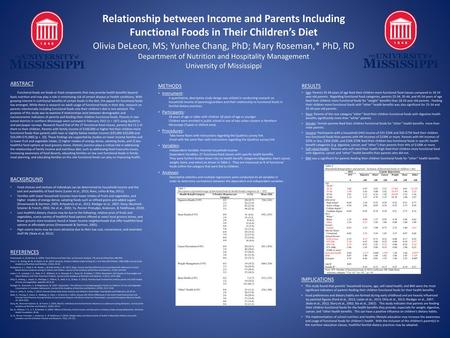 Olivia DeLeon, MS; Yunhee Chang, PhD; Mary Roseman,* PhD, RD