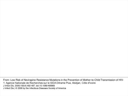 Table 1 Baseline (before receipt of antiretroviral prophylaxis) characteristics of the pregnant women (transmitting or nontransmitting mothers included.