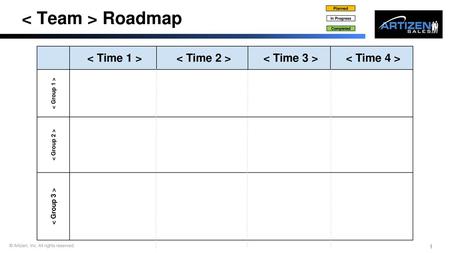 < Team > Roadmap < Time 1 > < Time 2 >