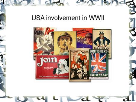 USA involvement in WWII