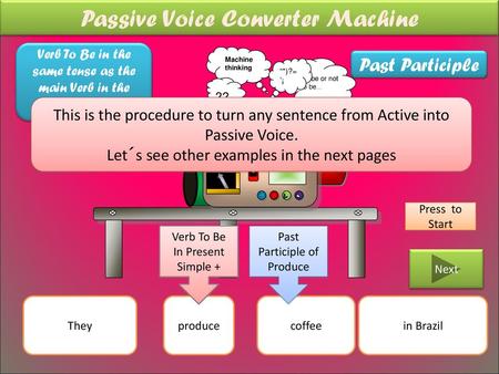 Passive Voice Converter Machine