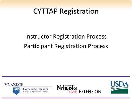 Instructor Registration Process Participant Registration Process