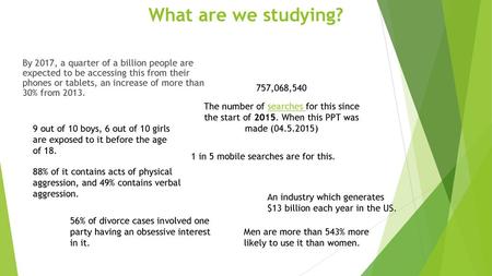 What are we studying? By 2017, a quarter of a billion people are expected to be accessing this from their phones or tablets, an increase of more than.