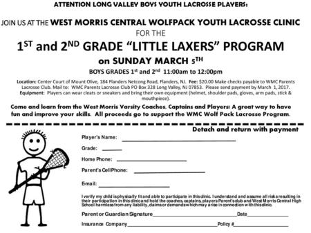 BOYS GRADES 1st and 2nd 11:00am to 12:00pm